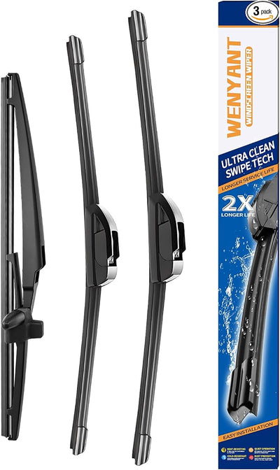 19"/18"/10" Windshield Wipers Compatible with Mini Cooper R56 2007-2012/R50 R53 2005-2006/F55 F56 2014-2022 Front and Rear Wiper Blades for My Car Automotive Replacement (Set of 3)