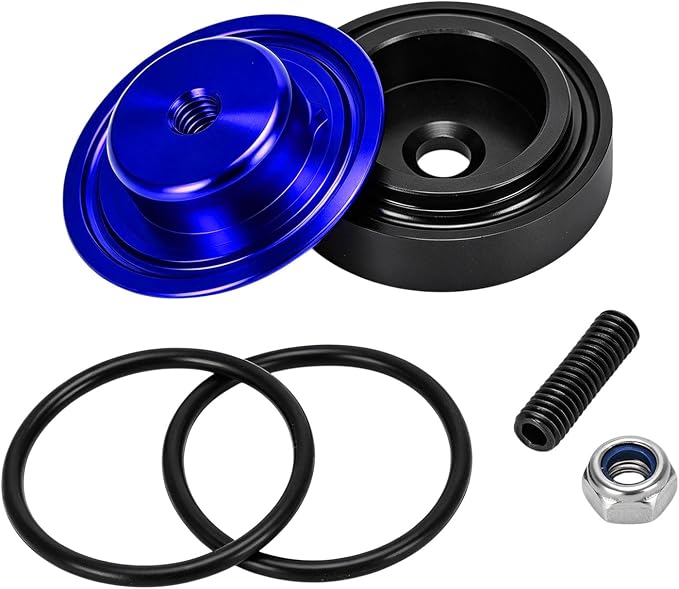Car Wiper Plug, Waterproof Auto Rear Windshield Wiper Delete Cover Kit with O-Ring, Aluminum Alloy Block-Off Grommet Cap Replacement for Cars SUVs Trucks, Car Accessories (Blue)