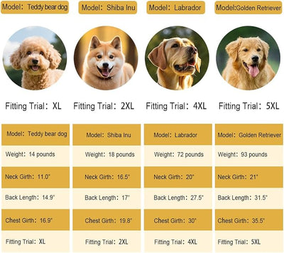 Waterproof Dog Coat Raincoat Poncho for Small to Medium Dogs, Polyester TPU Material Pet Jacket Apparel with Reflective Strips, Red, 3XL