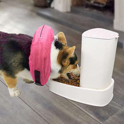 MCHY Inflatable Dog Cone,Adjustable Recovery Collar for Dogs After Surgery,Prevent from Biting & Scratching,Not Block Vision (Pink, M-Neck 10''- 14'')