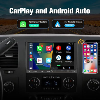 Android 13 Car Radio Stereo for Chevrolet Silverado GMC Sierra Yukon 2007-2013 with 2G RAM 64G ROM CarPlay Android Auto Bluetooth GPS