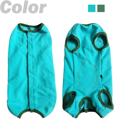 Dog’s Recovery Suit Post Surgery Shirt for Puppy, Wound Protective Clothes for Little Animals(Blue-m)