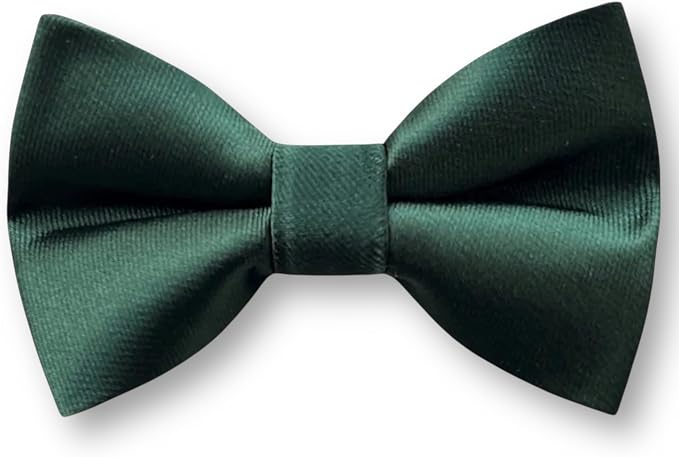 Detachable Dog Bow Tie, Slide-On Pet Bowtie for Collars, Stylish Durable Dog Lover Accessory Small, Medium & Large Dogs (Emerald Green, Small (3.5in Wide))