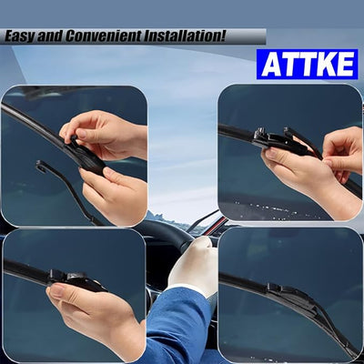ATTKE OEM Quality Front Windscreen Wiper Blades (20″+18″ Front Windshield Wiper Blade Set)