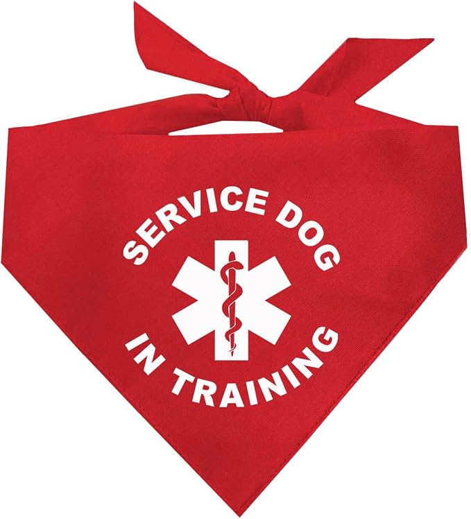 Service Dog in Training Dog Bandana (Red, OS 289) GB