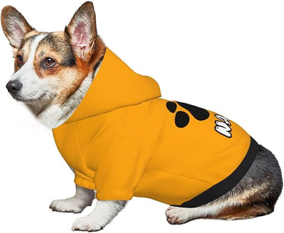 Custom Dog Hoodie Soft & Warm Design Your Own Personalized Photo Text Logo Name Dog Clothes for Puppy Sweatshirt Hooded for Small Medium Large Dogs Girl/Boy Cats Orange