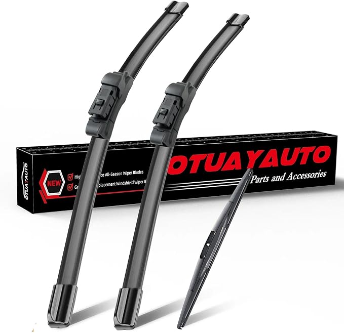 OTUAYAUTO Premium Windshield Wiper Blades Replacement for Subaru Ascent 2019-2023 All-Extreme Weather Performance Quiet No Trace, Front and Rear Wipers Top Lock 26"+20"+14" (Pack of 3)