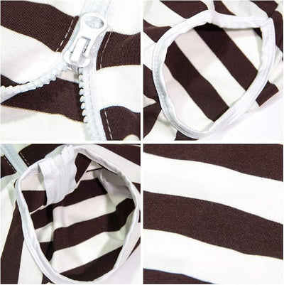Dog’s Recovery Suit Post Surgery Shirt for Female Male Dog, E-Collar Alternative Wound Protective Clothes (Brown white-3xl)
