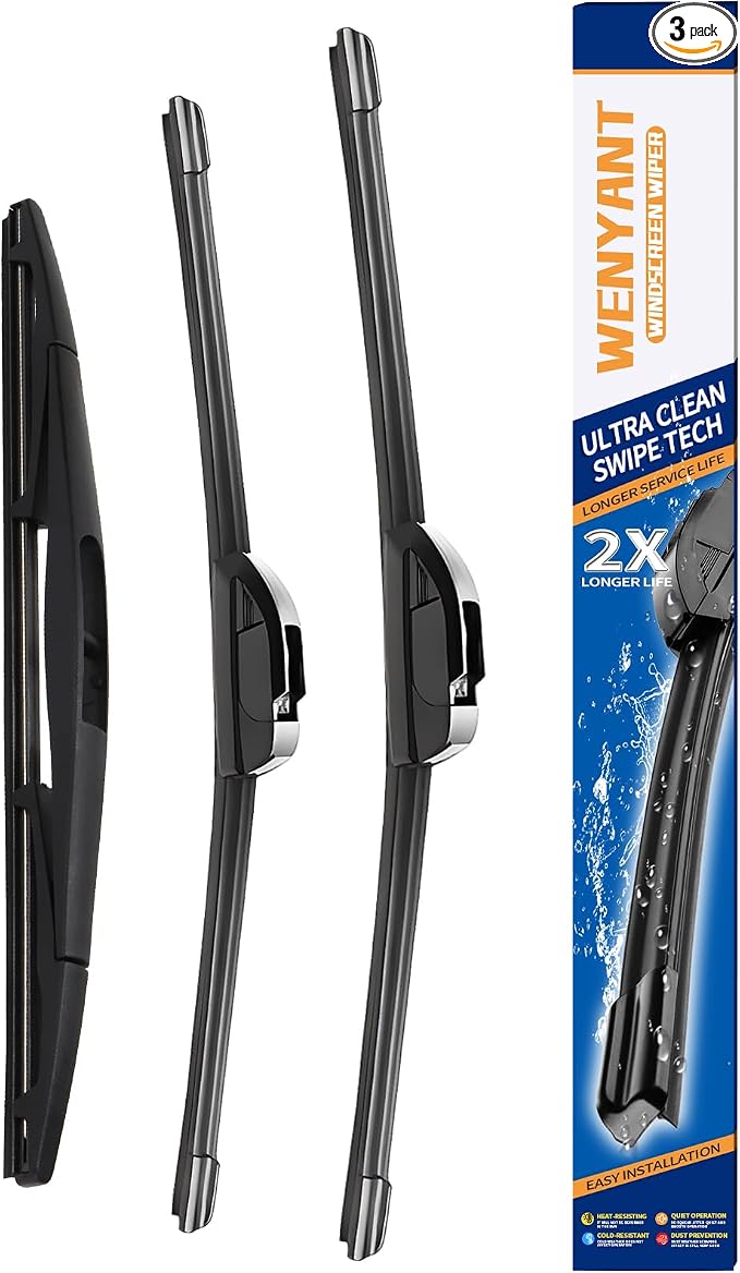 26"/20"/14" Windshield Wipers Compatible with Acura MDX 2014 2015 2016 2017 2018 2019 2020 Front and Rear Wiper Blades for My Car Automotive Replacement (Set of 3)