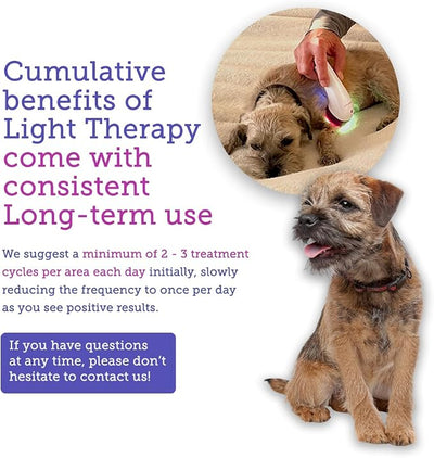 LumaSoothe Light Therapy for Dogs and Pets - LED Light Therapy for Pain Relief, Muscle & Joint Pain, Reduce Inflammation, Heal Wounds, & Clear Skin Problems with 2 Therapy Modes