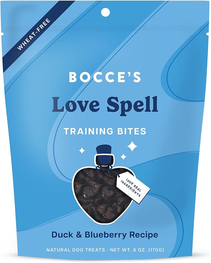 Bocce's Bakery Love Spell Valentine's Training Bites - Wheat-Free, All-Natural Dog Treats Made with Real Ingredients - Baked in The USA, 6 oz