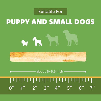 MON2SUN Dog Rawhide Rolls Twist Sticks Chew Treats Chicken Flavor for Puppy and Small Dogs, 40 Count（Pack of 1）