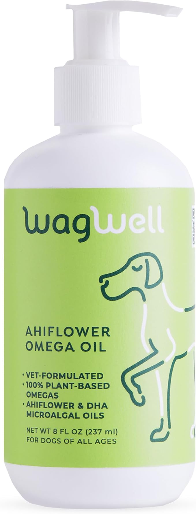 Ahiflower Omega Oil for Dogs | Vet-Formulated Health Supplement for Joints, Skin, Coat | Plant-Based Omega 3-6-9 Food Topper | for Dogs of All Ages & Sizes, All Natural, Made in USA | 8 fl oz