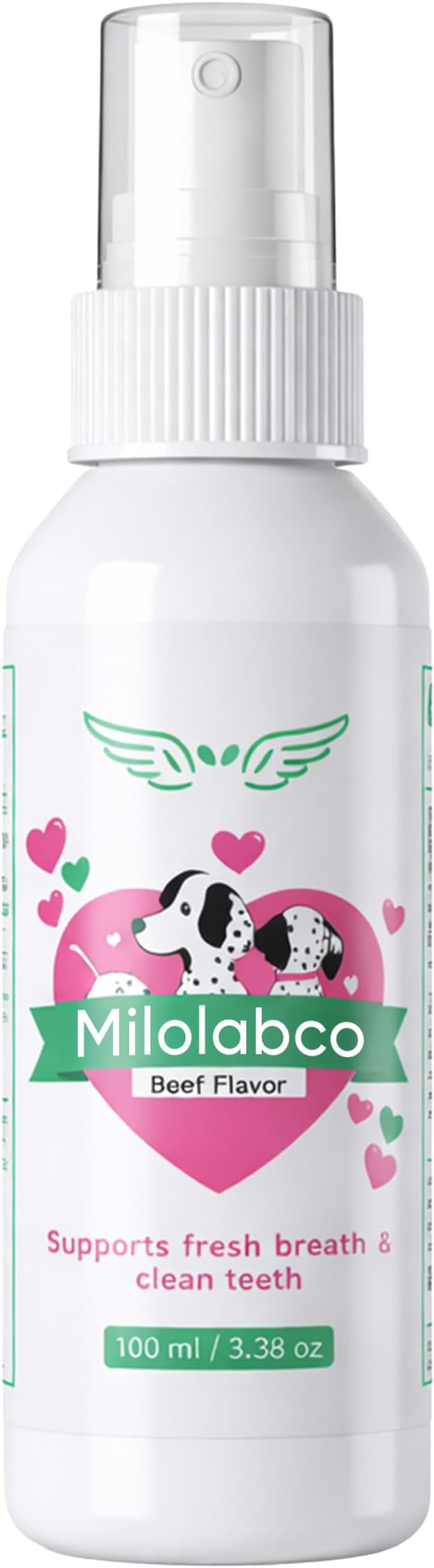 Milolabco Advanced Dental Spray, Natural Source of Minerals that Helps Minimize Tartar Buildup, Freshens Breath, for Healthy Balance of Oral, Milolabco Dog Dental Spray, Supports Oralhygiene, 100ml