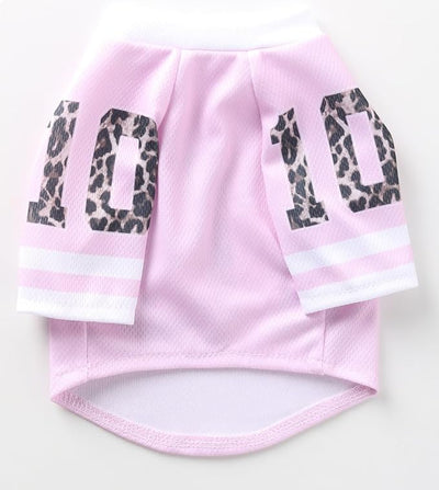 Pet Dog Jersey, Summer Cooling Mesh Fabric, Soccer Sportswear, Lightweight Football Casual Clothes for Small Medium Large Dogs, Pink, XX-Large