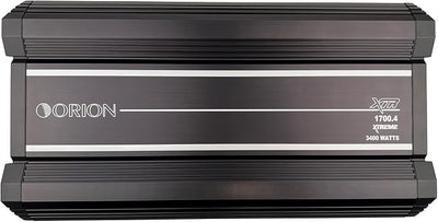Orion XTR Series XTR1700.4 High Power Class A/B 4-Channel Amplifier - 1700W RMS, 2/4 Ohm Stable, High/Low Pass Crossover, Bass Boost Control, MOSFET Power Supply, Bass Knob Included, Made in Korea