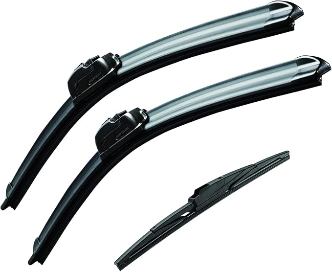 MOTIUM Premium All-Season Windshield Wiper Blades for Chrysler Town & Country 2008-2016,Dodge Grand Carava 2008-2019, 2 front and 1 rear (pack of 3) (26"+20"+16")