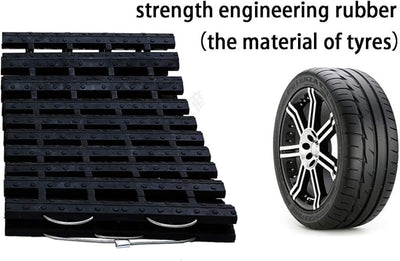 Tire Traction Mat, Recovery Track Portable Emergency Devices for Pickups Snow, Ice, Mud, and Sand Used to Cars, Trucks, Van or Fleet Vehicle (2pcs*39in)