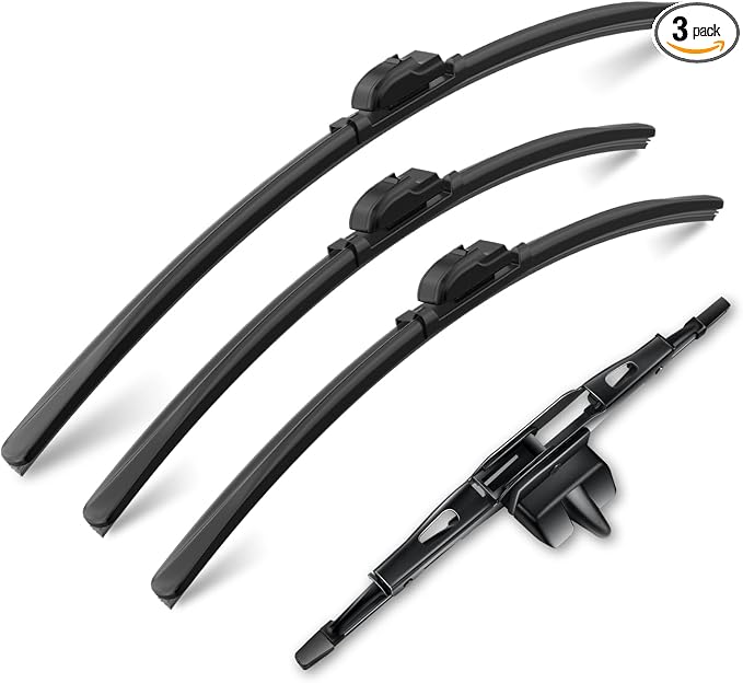 Front and Rear Windshield Wipers for Toyota FJ Cruiser 2007-2014 | Quiet and Streak-Free Front and Back Wiper Blades Assembly All-Season OEM Automotive Replacement Accessories