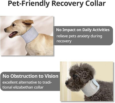 Cat Neck Brace Cover - Adjustable Elizabethan Collar for Post-Surgery Recovery, Anti-Lick Wound, Protective Cervical Cone for Small Medium Large Dogs Cats Neck Girth 5.5-11,0", Depth3.1