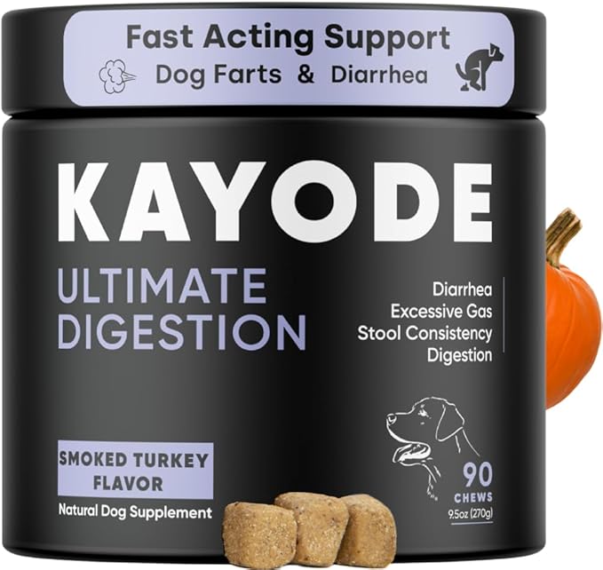 Ultimate Digestion. Fast Facting Anti Diarrhea for Dogs. Dog Fart Remedy & Dog Gas Relief. Natural Nutrients for Healthier, Firmer Stools. Pumpkin & Digestive Enzymes for Dogs.