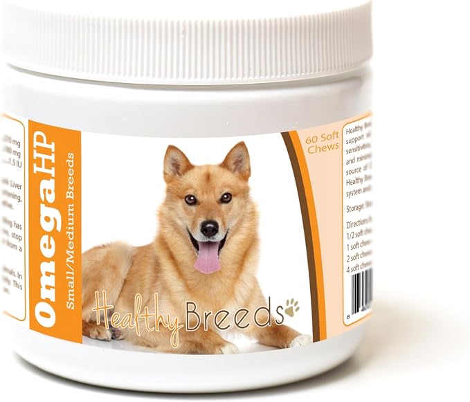 Finnish Spitz Omega HP Fatty Acid Skin and Coat Support Soft Chews 60 Count
