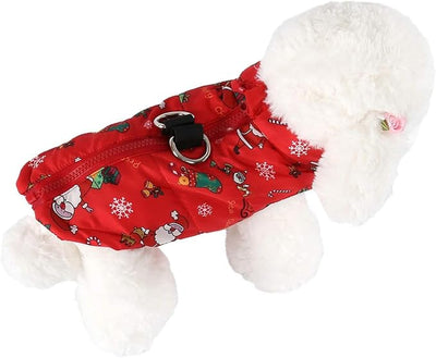 Winter Waterproof Windproof Dog Jacket - Warm Vest Coat for Small & Medium Dogs - Not Suitable for Big Dogs - Santa X-Large