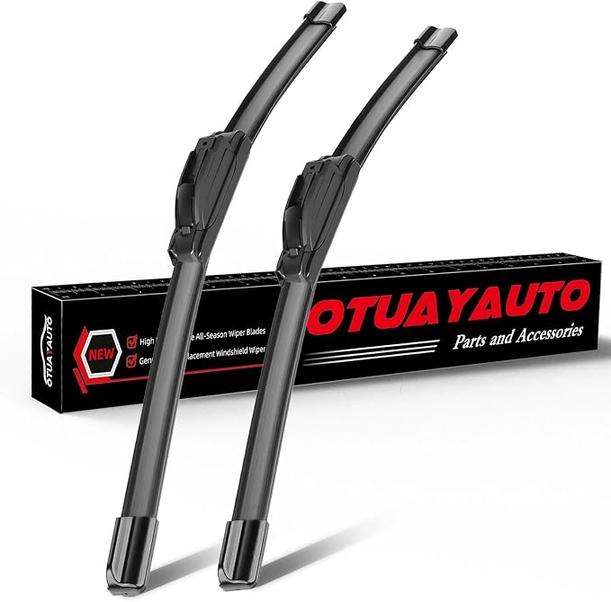 OTUAYAUTO 26"+17" Windshield Wiper Blades Fit OEM J/U Hook - All Season Front Window Wipers, Stable and Quiet Armor Wiper (Pack of 2)
