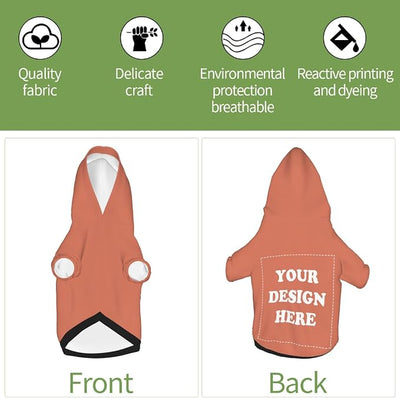 Dog Costume, Custom Dog Hoodie, Dog Name Costume Holiday Pet Pajamas Outfit, Personalized Pet Coat Costumes for Small Medium Large Dogs and Cats for Winter, Coral, M