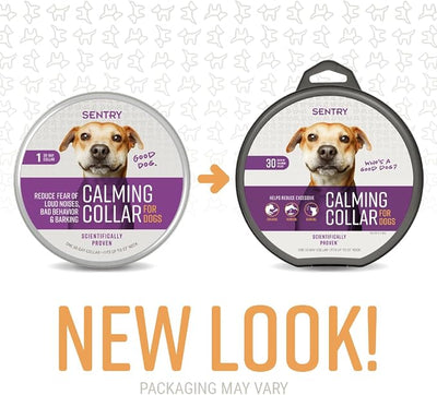 SENTRY PET CARE Sentry Calming Collar For Dogs, Anxiety Reducing Pheromone Collar, Releases Pheromones for 30 Days, Helps Calm During Loud Noises and Separation, 3 Count