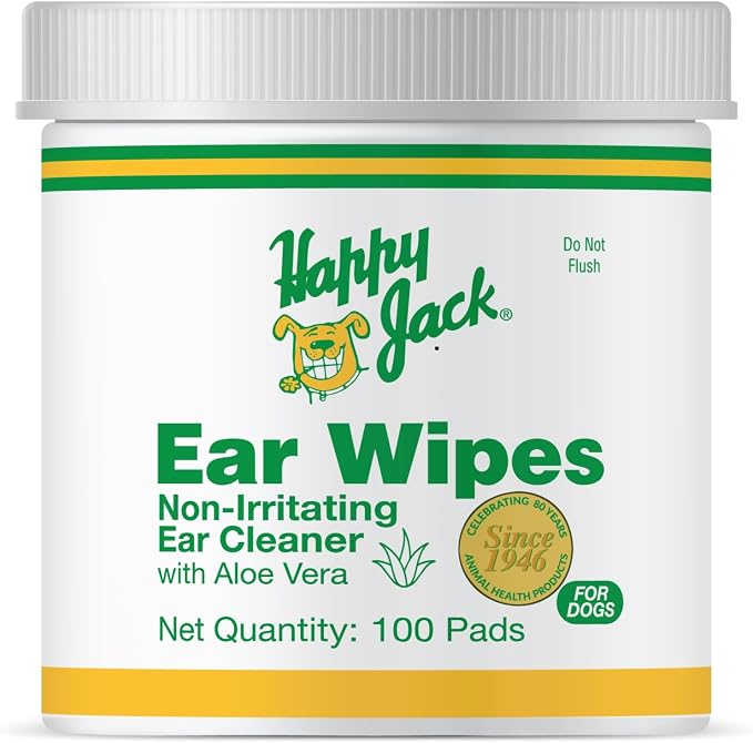 Dog Ear Wipes with Aloe Soothe Itch and Discomfort from Dog Ear Infection, Aloe Vera-Cucumber Pet Cleaner Wipes are Great for Pup's Itchy Relief, 100 Ct