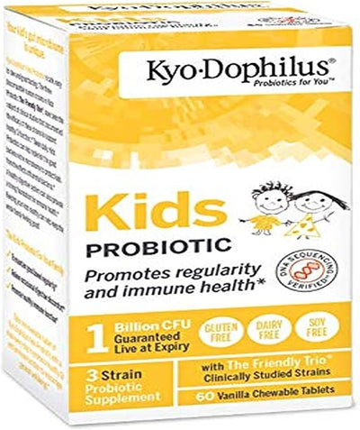 Wakunaga Kyo-Dophilus Kids Probiotic, Promotes Regularity and Immune Health*, 60 Tablets