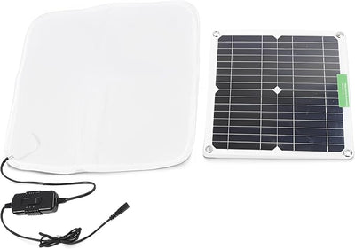 LICAEVEY Solar Panel Pet Heating Pad 12V 50W - Portable Soft Heated Blanket for Dogs Cats Outdoor Car Travel, Chicken Coop Safe, Puppy Kitten Warmer with Battery Box