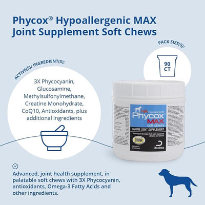 MAX Hypoallergenic (HA) Dog Joint Supplement Soft Chews, 90 Ct