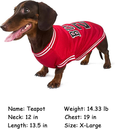 Dog Clothes Basketball Mesh Breathable T-Shirt,Pet Clothes Puppy Sportswear Spring/Summer Fashion Dog Shirt. (Yellow, XX-Large)