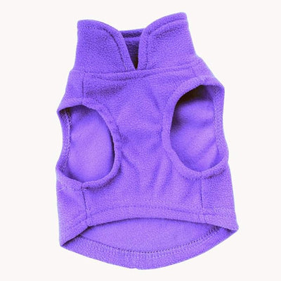 Dog Sweater, Soft Fleece Vest with Leash Ring Pullover Jacket Winter Pet Dog Clothes for Puppy Small Dogs Teddy Chihuahua Yorkshire for Christmas (S, Purple)