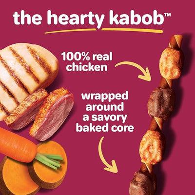 Oinkies Hearty Kabobs Rawhide‑Free Dog Treats, 36 Count