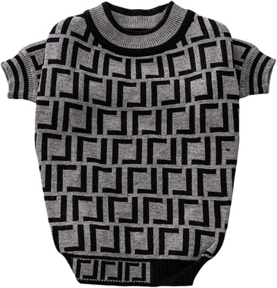 Everything Chic Luxury Dog Sweater – Soft Knit Designer Pet Outfit for Small Dogs & Puppies, XS–L, Stylish Warm Clothing for Yorkies, Chihuahuas, Dachshunds, Maltese, French Bulldog