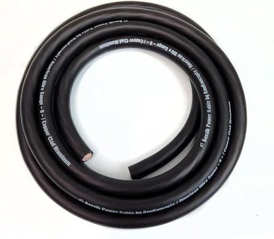 KnuKonceptz Bassik 1/0 Gauge AWG Primary Automotive Battery Power/Ground Wire Cable - Black 20 Feet