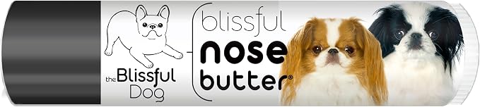 The Blissful Dog Japanese Chin Nose Butter for Dry, Cracked Skin, Lick-Safe Dog Nose Balm with Moisturizing Shea Butter, Almond, Olive, and Essential Oils, Pet Supplies, Uncented, 0.15 oz.