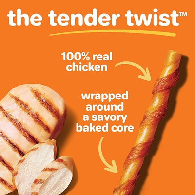Oinkies Tender Twists Rawhide‑Free Dog Chews, 36 Count