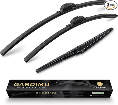 Front and Rear Windshield Wipers for Toyota Sienna 2011-2020 | Quiet and Streak-Free Front and Back Wiper Blades Assembly All-Season OEM Automotive Replacement Accessories