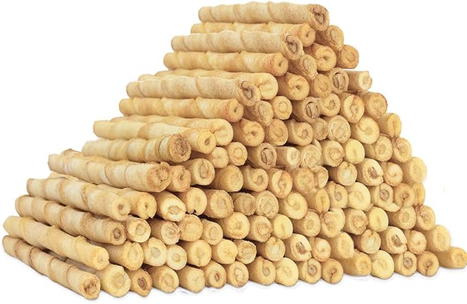 Dog Rawhide Twist Sticks Chicken Flavor 5 Inch Thin Sticks Rawhide Chews Treats for Puppy and Small Dogs 120 Count