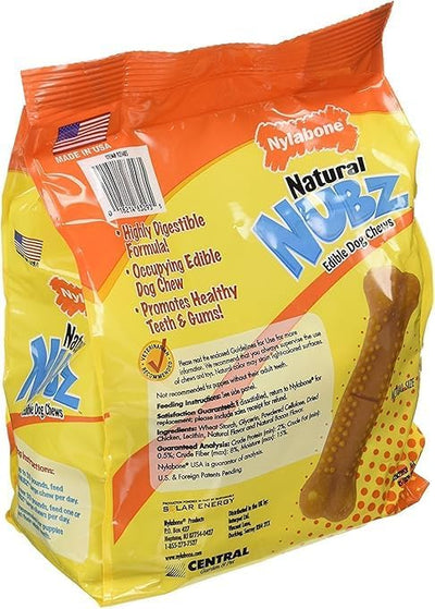 Natural Nubz Edible Dog Chews Value Pack of 66 Chews. Total (3 x 22 ct Bags)