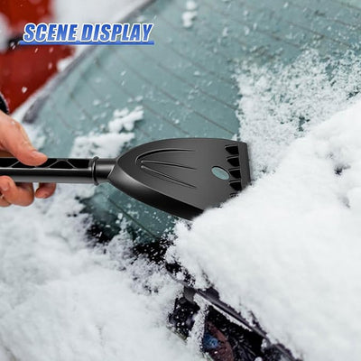 Ice Scrapers for Car Windshield with Glove, Multifunctional Winter Snow Cleaning Tool with Ergonomic Handle, Anti-Scratch Window Frost Removal Tool for Cars, Trucks, SUVs (2Sets)