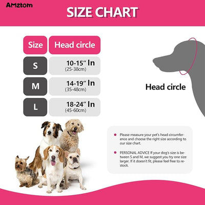 Dog Ear Covers for Grooming,Bathing & Blow Drying,No Shake Ear Wraps Anxiety Relief,Adjustable Quiet Ears for Dogs Comfort Calming Hood for Thunderstorms,Fireworks,Pink,M