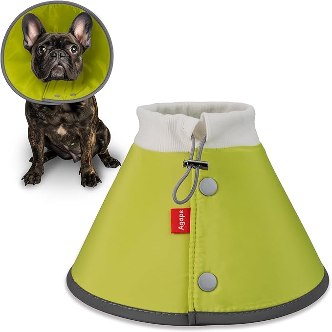 Agape Soft Dog Cone for Small Dogs & Cats, Recovery Collar to Stop Licking | Comfy E-Collar Alternative for Puppies, Adjustable Cloth Cone After Surgery, Protective Neck Cone for Kittens, Washable