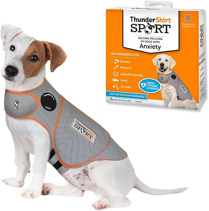 ThunderShirt for Dogs, Small, Platinum Sport - Dog Anxiety Relief Calming Vest