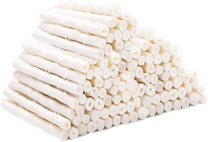 Dog Rawhide Twist Sticks Natural 5 Inch Thin Sticks Rawhide Chews Treats for Puppy and Small Dogs 120 Count