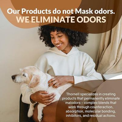THORNELL Dog Odor-Off Pet Odor Eliminator Spray Bottle – Ready to Use Dog Carpet Cleaner – Dog Urine Carpet Cleaner for Home, Glandular Secretions, Feces Odors (22 Fl Oz)